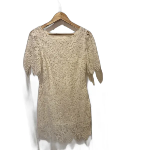 Anthropologie Women’s White Charleston Lace Mini Dress size Us 10 - Image 2