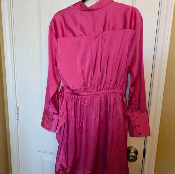 The Drop hot pink shirt dress small Size L - Image 7