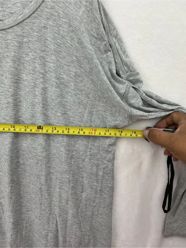 lululemon athletica Light Gray Long Sleeve Side-Slit Tunic 1182 - Image 3