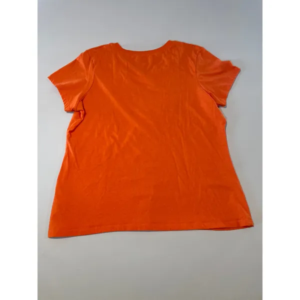 Hanes Clemson Tigers Womens Orange V Neck Tee Shirt Size XL - Image 6