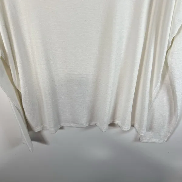 Rag‎ & Bone Open Back Long Sleeve White Top Size Medium Lightweight Designer - Image 9