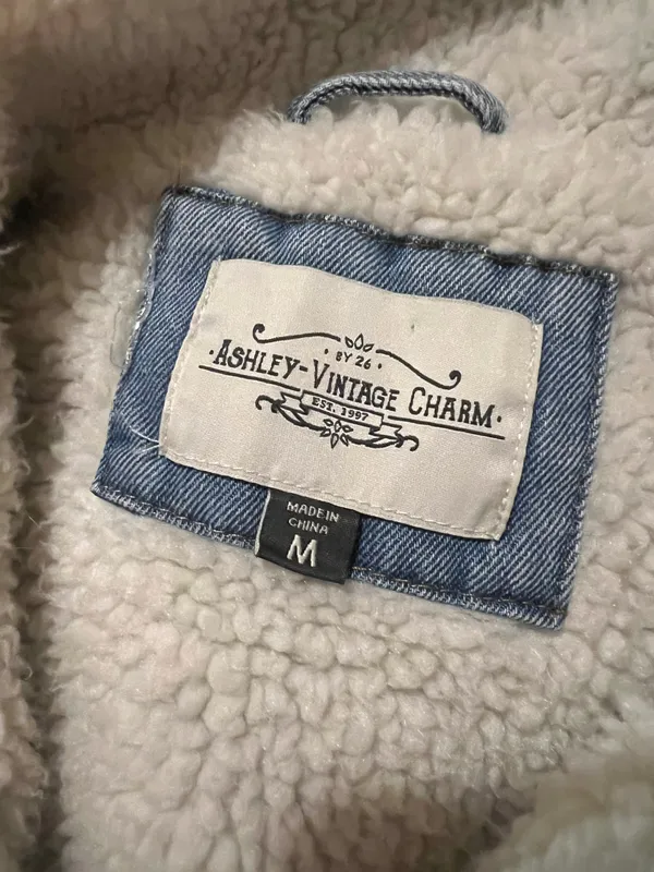Fur Jean Jacket Size M - Image 2