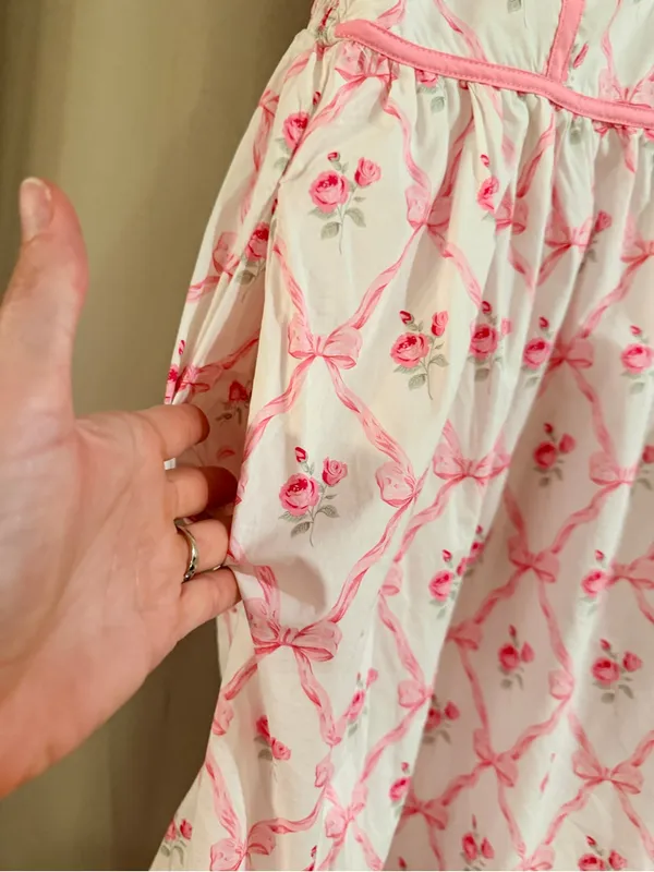 Entro Pink and White Floral Tie-Shoulder Sundress - Image 2