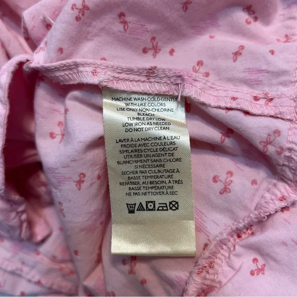Free People Cherry Print Pink Gabby Babydoll Mini Dress Coquette Cottage Boho - Image 10