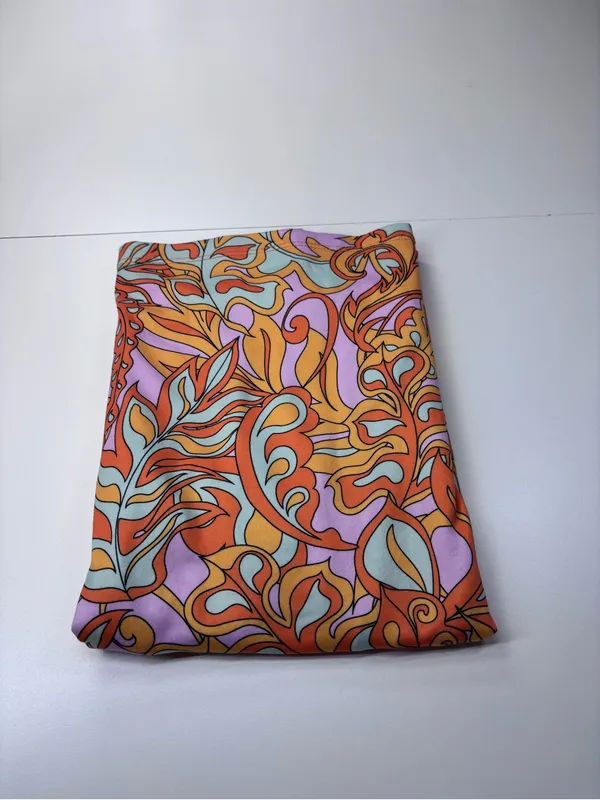 VILA Halter Midi Dress in Orange, Pink & Yellow Swirl Print NWT Size EU M - Image 14