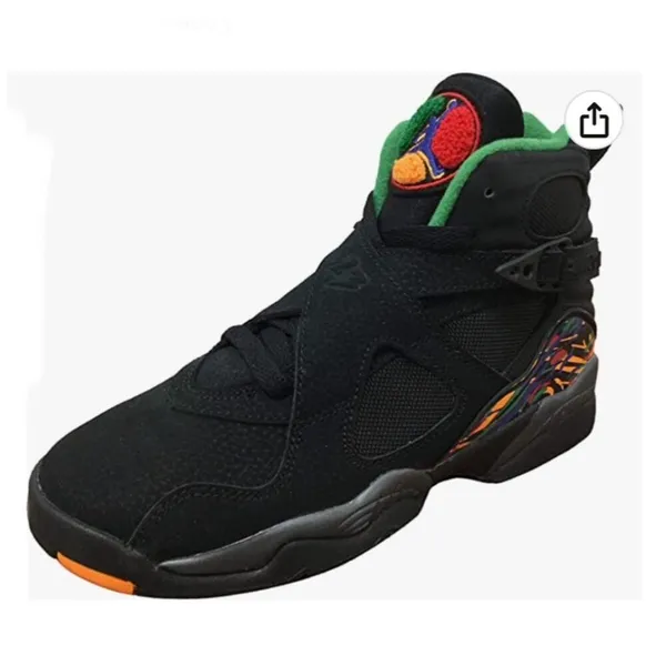 Nike Air Jordan 8 Retro GS Black 305368-004 - Image 3