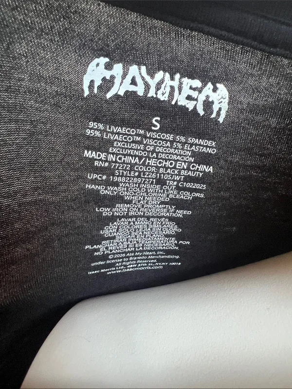 lady Gaga Black Graphic Short Sleeve Tee with Mayhem whimsygoth vibes - Image 2