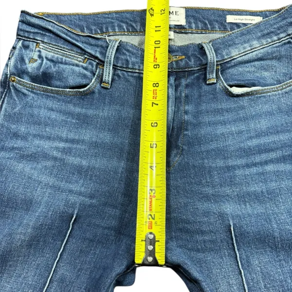 Frame Le High Straight Leg Denim Jeans Womens Size 26 Pintucked Boylston Wash - Image 8