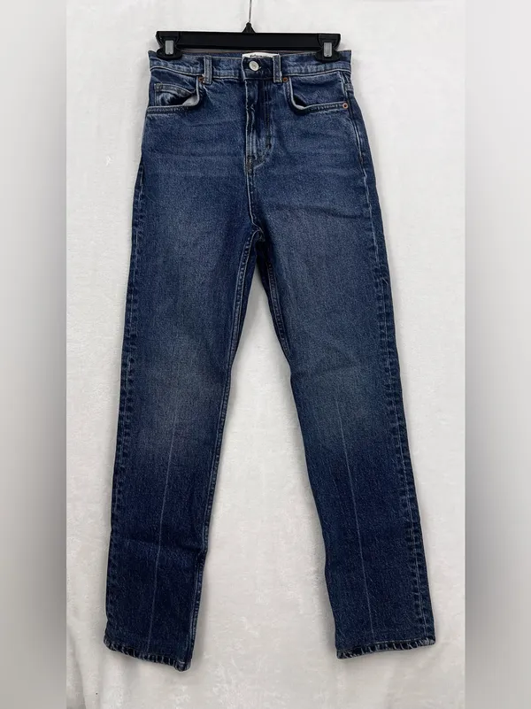 Reformation High-Rise Straight Leg Jeans - Blue 099 - Image 3