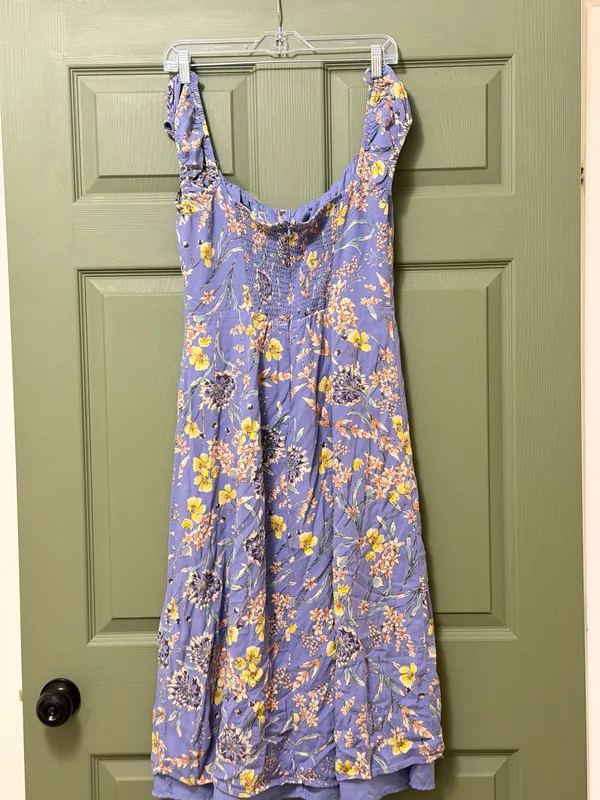 ASTR The Label Bonjour Floral Midi Dress Periwinkle Multi Floral Size Large - Image 6