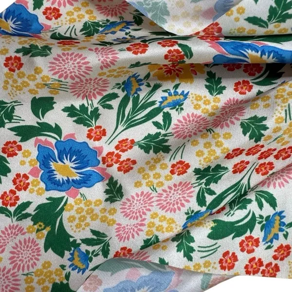 Floral Satin Hair scrunchie scarf combo - Image 3