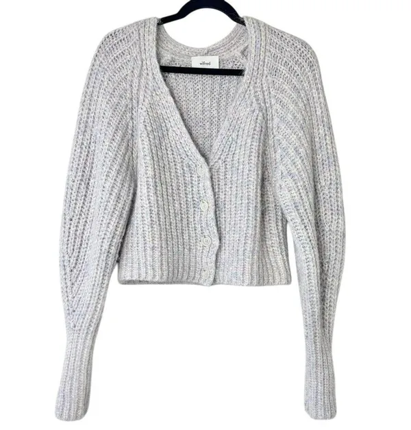 Aritzia Wilfred Pastel Multicolored Cotton Candy Poesy Cardigan Size Small - Image 2