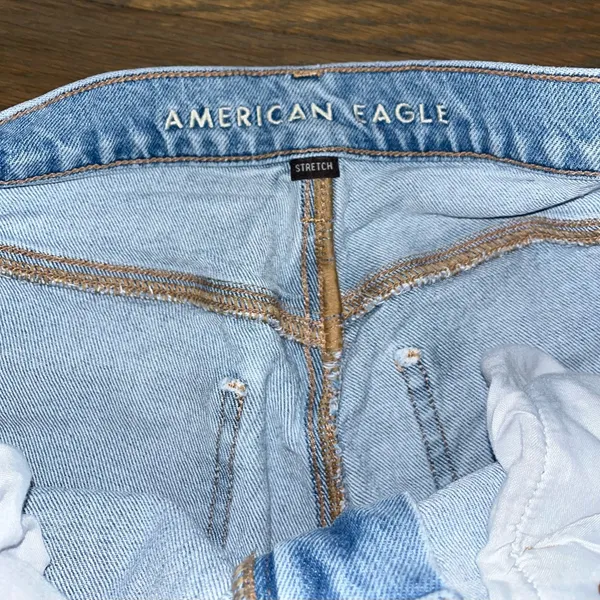 American Eagle Outfitters Light Blue Distressed Boyfriend Jeans - Image 5
