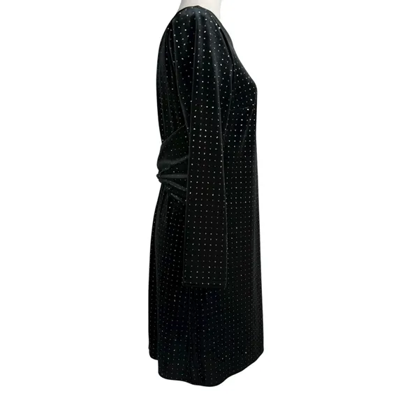 Express Velvet Dress L‎ Long Sleeve Party Cocktail Sparkle Backless Whimsigoth - Image 5