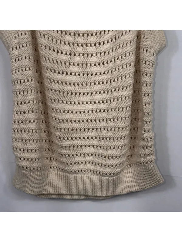 Universal Thread Women’s S Cream Crochet Knit Tank Top - Image 3