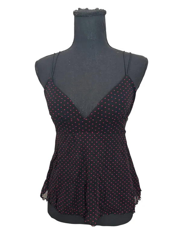 Cosabella Made in Italy S black red polka dot cami - Image 4
