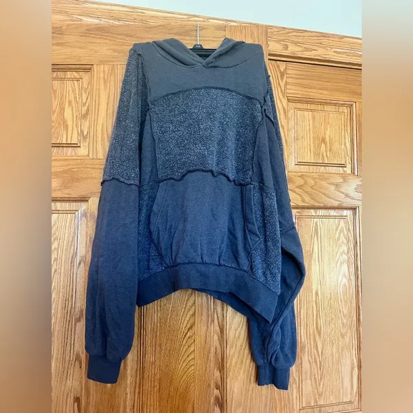 Aerie - Sherpa Patchwork Oversized Hoodie Pullover - Image 5