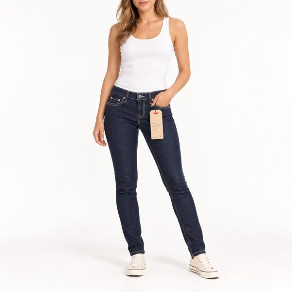 Levis 524 Too NWT Superlow Skinny Jeans Dark Wash Indigo Low Rise Denim Size 2 - Image 2