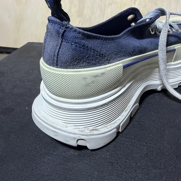 Alexander McQueen Tread Slick Sneakers Denim Blue Size 7/37 - Image 9