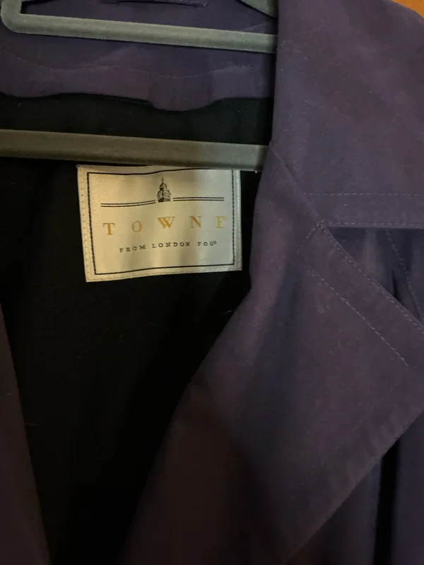 Vintage TOWNE by London Fog Purple Maxi Trench Coat - Image 3