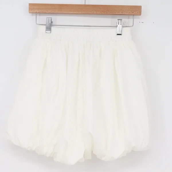 Fashion Classic Shorts Womens M Bubble Hem White Coquette Balletcore Excellent - Image 4