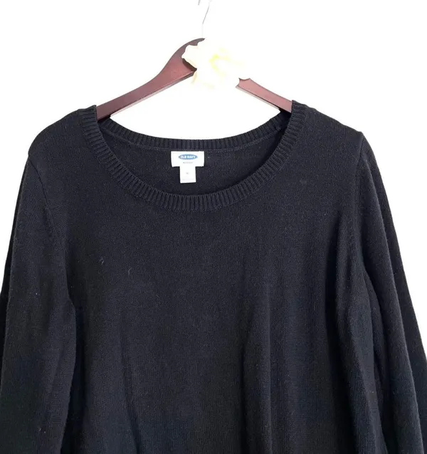 Black Maternity Nursing Sweater Relaxed Fit Sz X large - Image 3