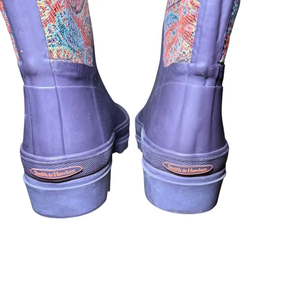 Smith & Hawken Paisley Rubber‎ Rain Boots outdoor wellies Gardening Size 6 - Image 8