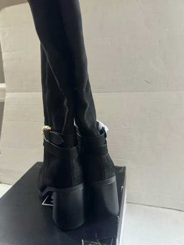 DV Dolce Vita Women's Finnian Black Knee High Block Heel Boots Size 7 Wide calf - Image 3