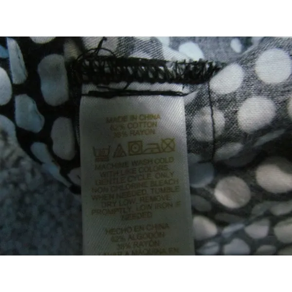 Kate Spade Pajama Top Size M Black Polka Dot Button Down Sleepwear‎ Loungewear - Image 5