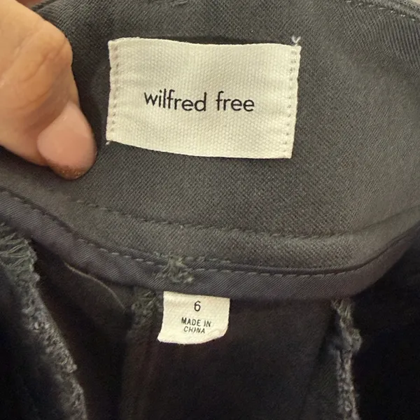 Wilfred Free Wide Leg Trouser Pants Size 6 Dark‎ Gray High Waist Academia Career - Image 8
