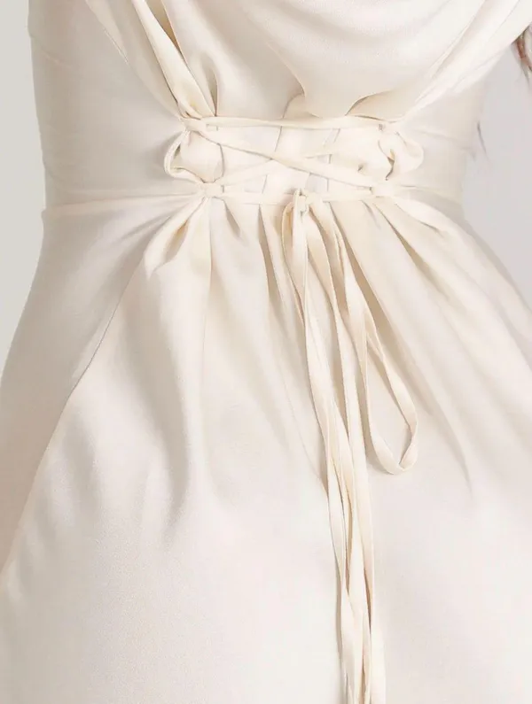 Marbl (Dubai Brand) Gamine Long Sleeve Ivory Dress - Image 10