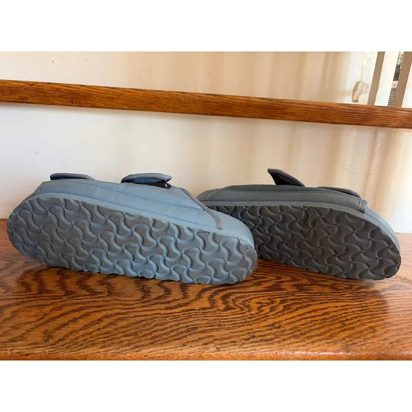 Birkenstock Arizona‎ Cosny 1774 Blue Grey Padded Quilted Slide Sandals Size 7 - Image 4