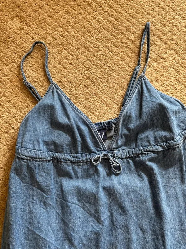 Gap Denim Mini Dress Tie Front  - Image 4