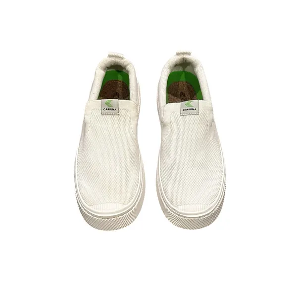 Cariuma IBI Knit White Neutral Slip-On Casual Summer Comfy Sneakers 7.5 - Image 2