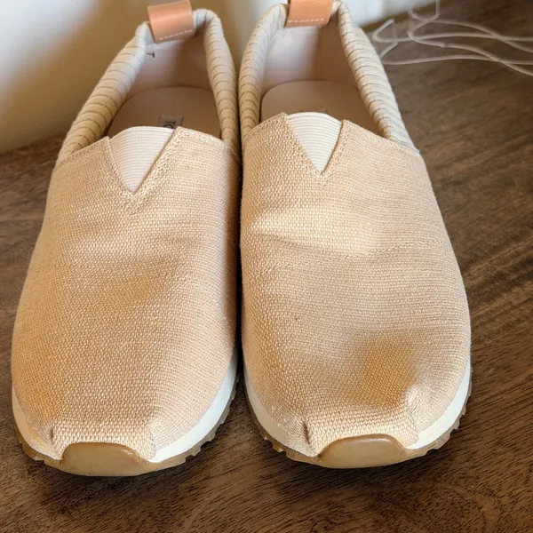 TOMS‎ Alpargata Resident Women 8 Peach Beige Knit Slip On Sneaker Minimalist - Image 10