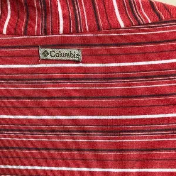 Columbia Orange Striped Deep Scoop Neck Outdoor Casual Performance Top‎ - Image 7