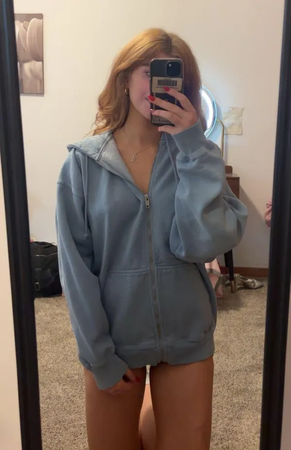 Brandy Melville Blue zip up - Image 2