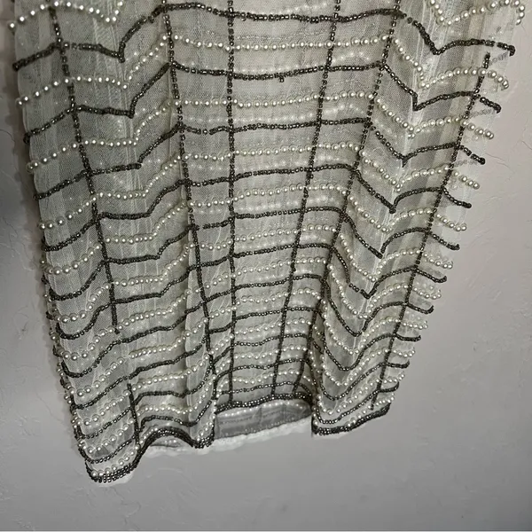 Urban Outfitters‎ UO Twiggy Sheer Embellished Beaded Mesh Mini Dress - Image 7