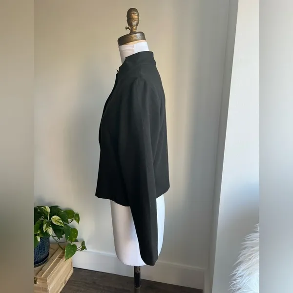 ISCHIKO Lightweight 100% Wool Button Front Blazer Jacket Brown Women's Size 10 - Image 5