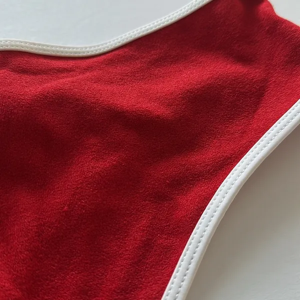 NWT‎ Forever 21 Terry Cloth Red Bikini Bottom Sz SM - Image 3