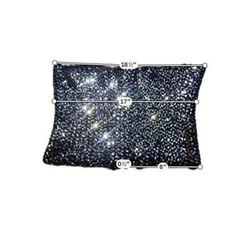 Creations III Womens Black Sequined‎ Tube Top Strapless Sparkle Party Crop Top - Image 3