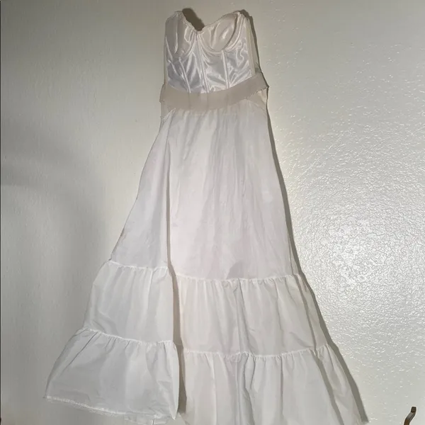 Vintage Wedding‎ White Lace Dress Size M - Image 11