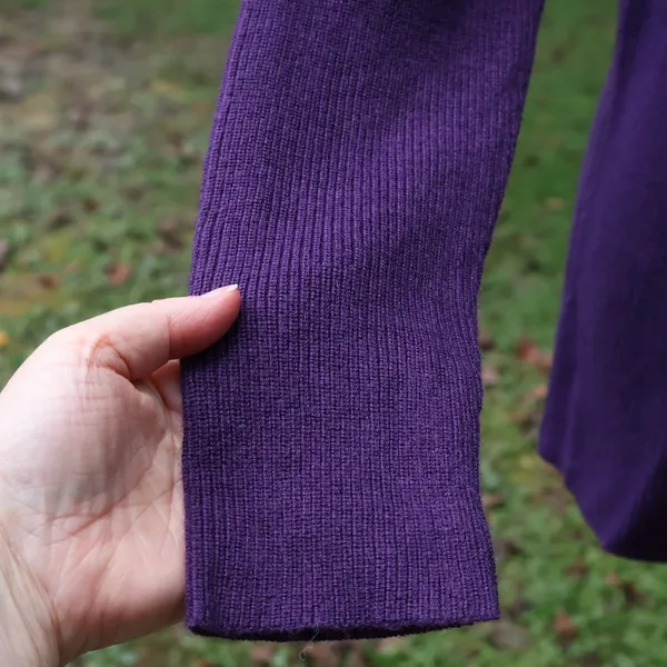 Bar III Purple Dynasty Cowl Turtleneck Sweater Womens Size XS Zipper Wool Blend - Image 5