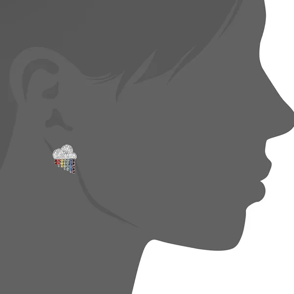 NWOT Kate♠️Spade Into the Sky Rainbow Cloud Stud Earrings - Image 5