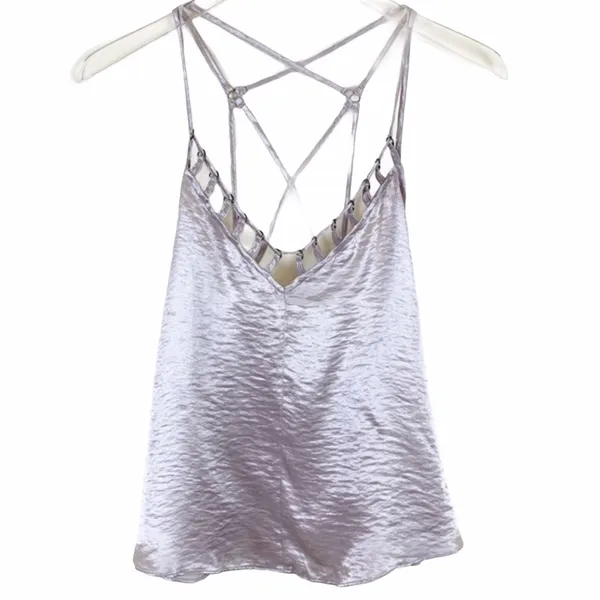 Free People Silver Haze V-Neck Tank Top - Image 3