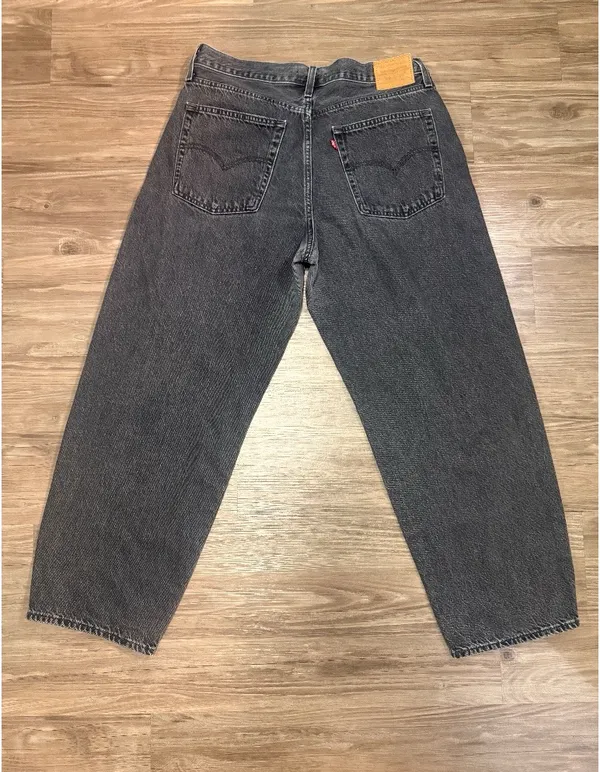 Levi’s Premium Baggy Dad Jeans W32 Black Big E High Rise 100% Cotton - Image 4
