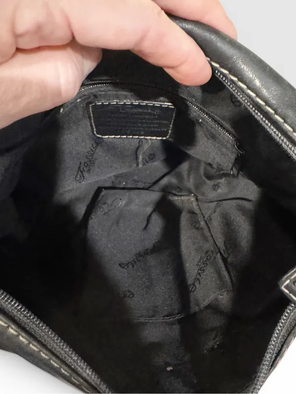 Fossil Black Leather Shoulder Bag - Image 5
