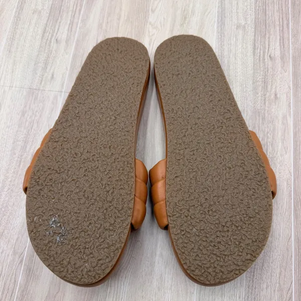 Seychelles Low Key Puff Slide Sandals Womens 11 Brown Excellent Leather Flat - Image 7