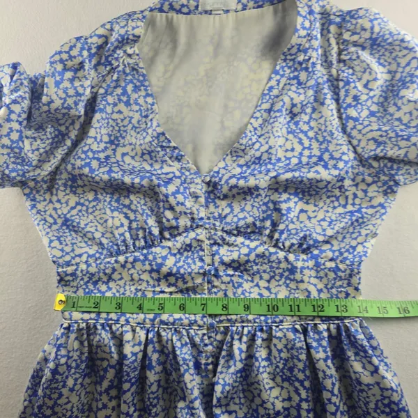 Abound Women's‎ Blue Floral Print Short Sleeve Midi Dress Summer Size Small - Image 10