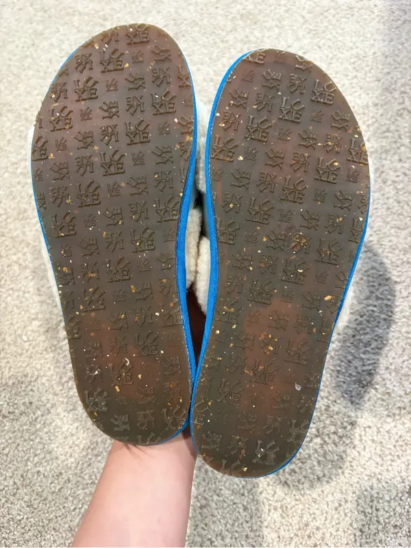 Australia Luxe Collective Blue Satin Sheepskin Slippers Women’s Size 8 - Image 10